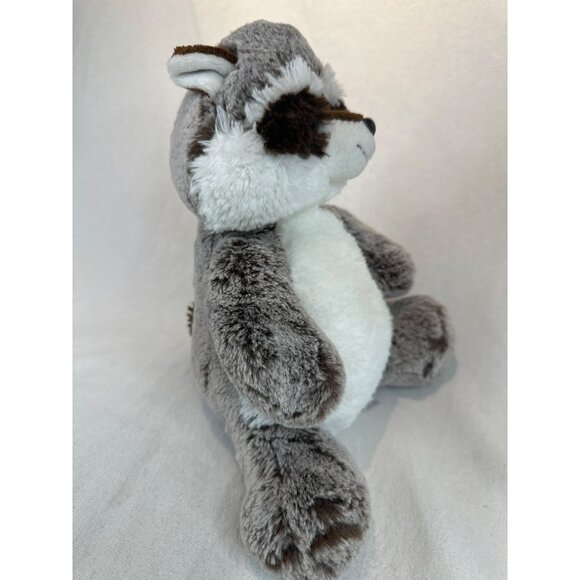 Aurora Plush Raccoon Stuffed Animal Toy 12" Gray & White Soft Cuddly Kids Gift - Picture 3 of 5